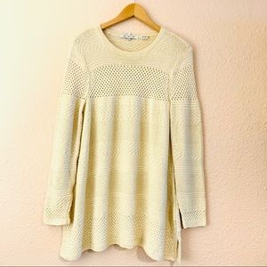 Eight Eight Eight Off White Cotton Spring Sweater